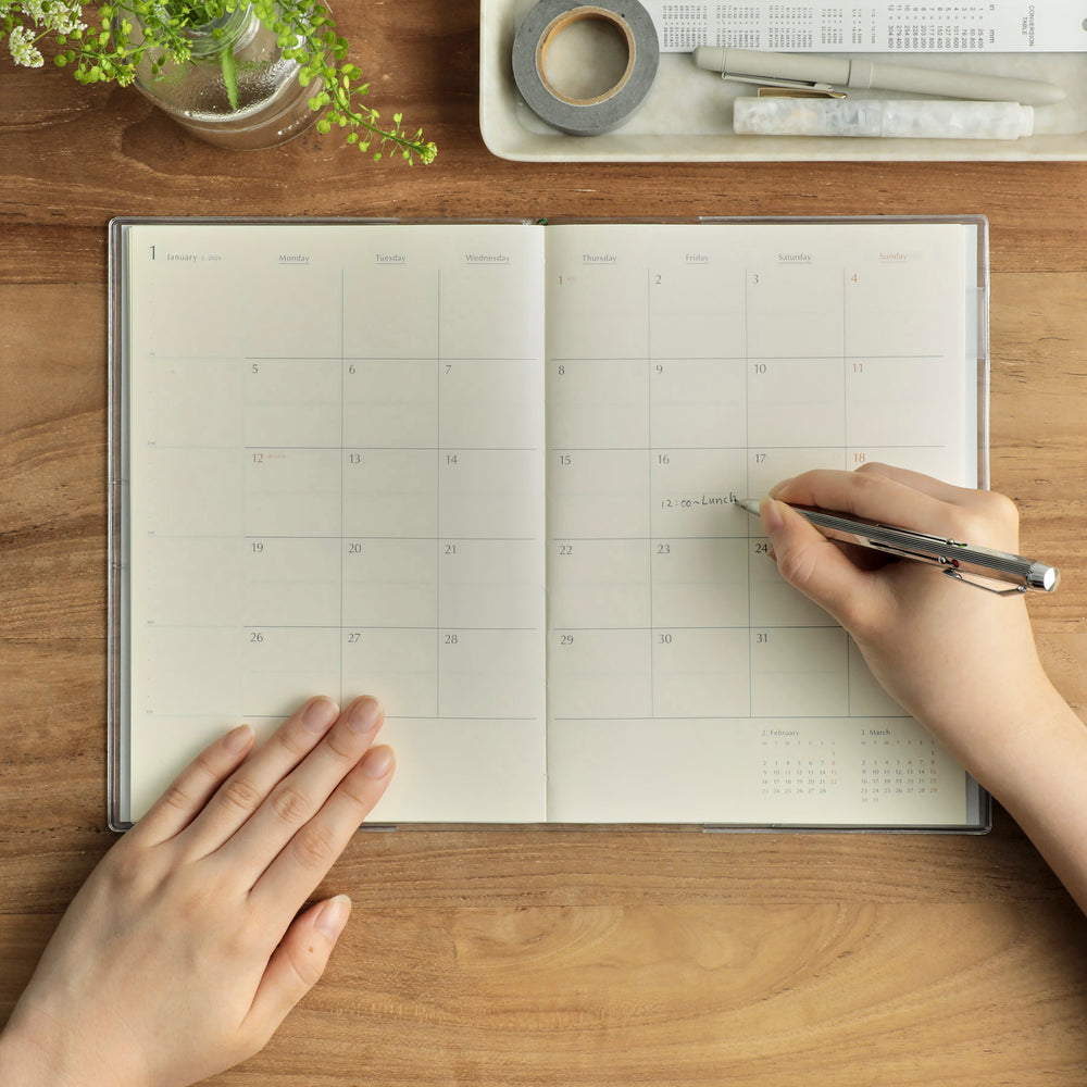 Hightide 2027 Monthly Square Diary coton A5