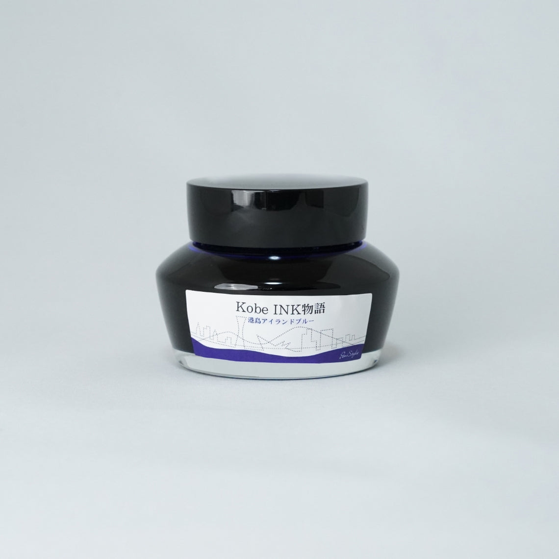 Nagasawa Kobe Ink 50ml Bottled Ink - Ink Story Vol. 37 Minatojima Island Blue