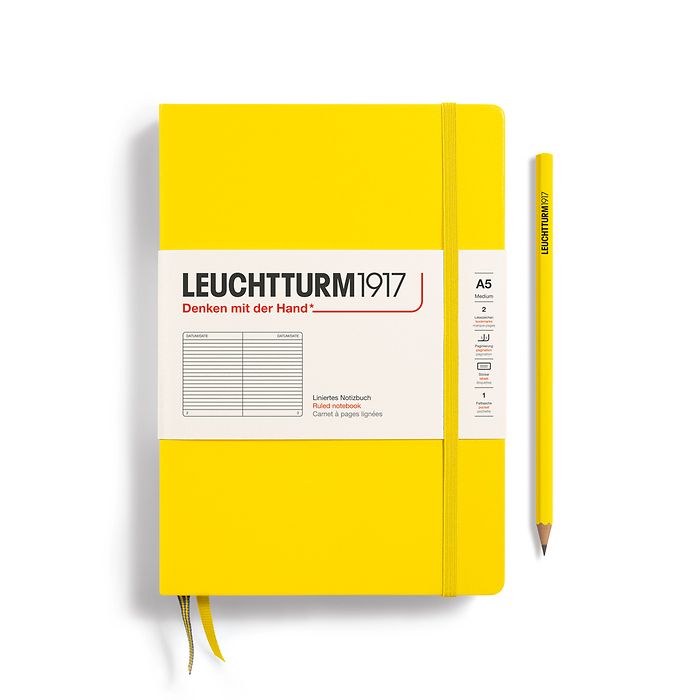 Leuchtturm A5 Hardcover Notebook - Ruled