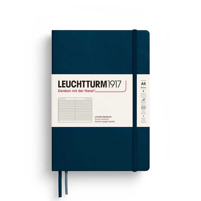 Leuchtturm A5 Hardcover Notebook - Ruled