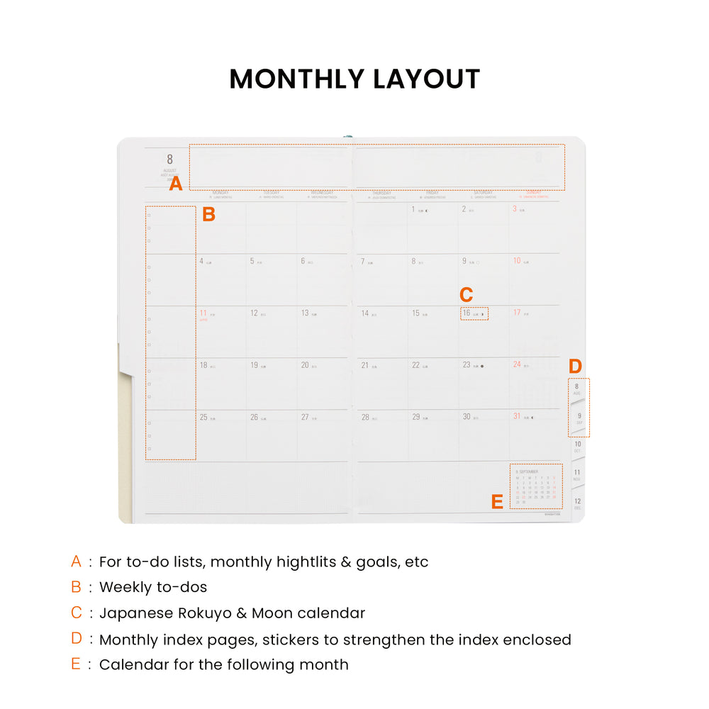 Hightide 2027 Weekly Diary Shade B6 Slim Vertical