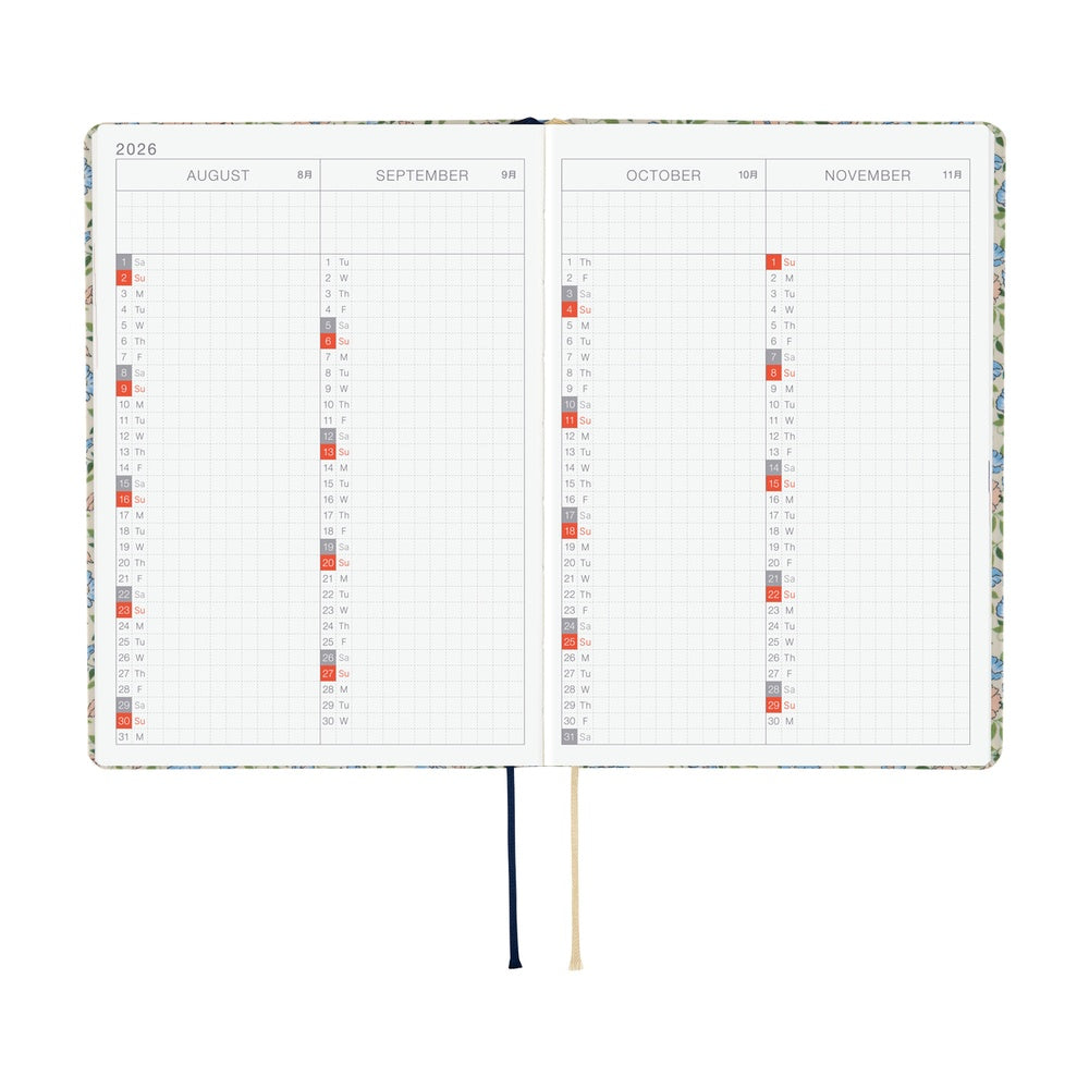 Hobonichi A6 Hon - Liberty Fabrics: Sasha Kiora