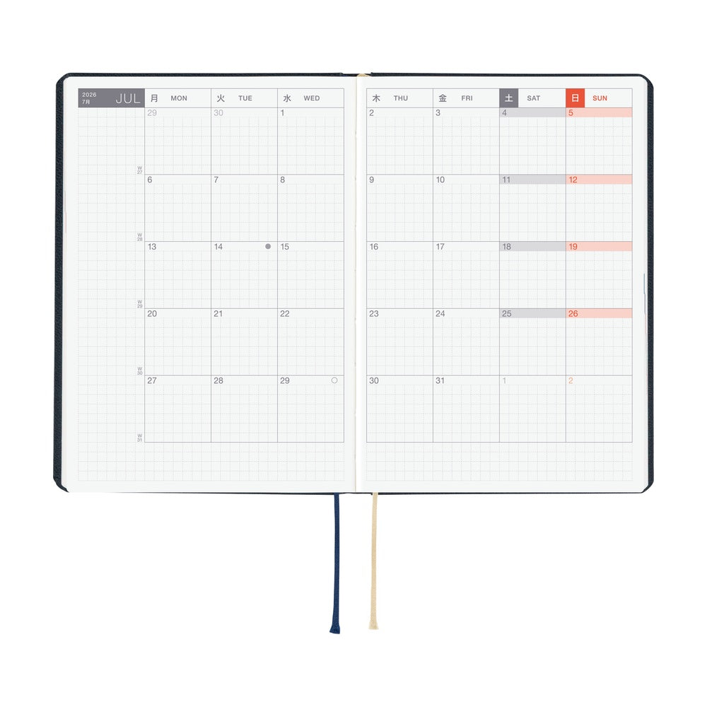 Hobonichi A6 Hon - Slash (Navy)