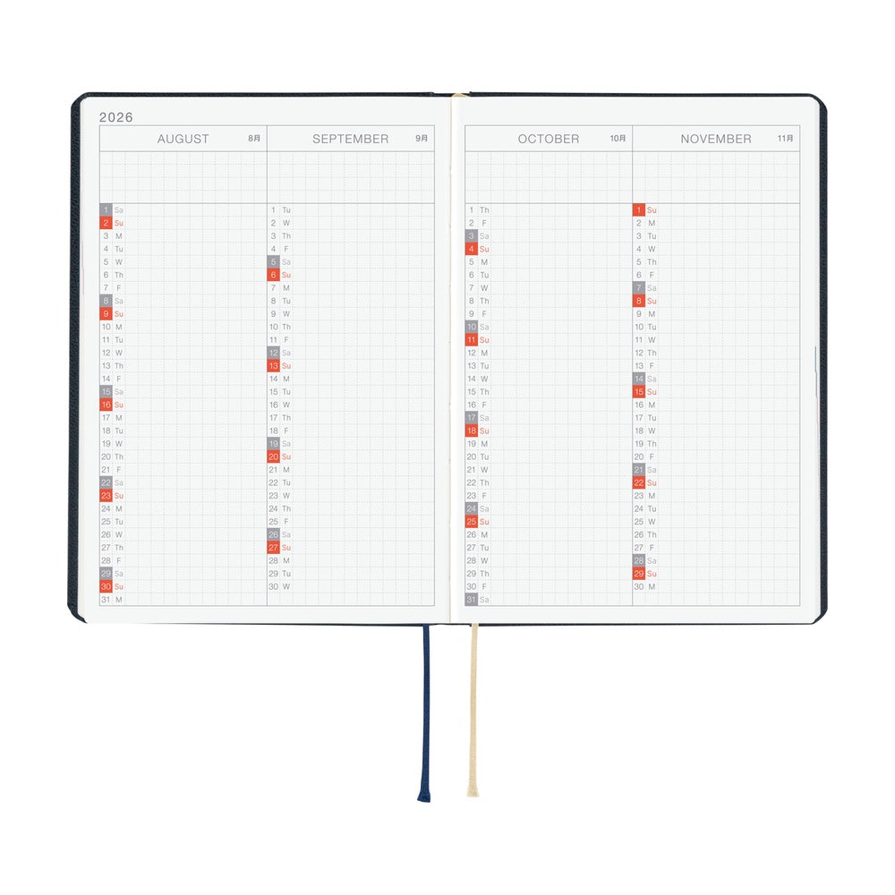 Hobonichi A6 Hon - Slash (Navy)