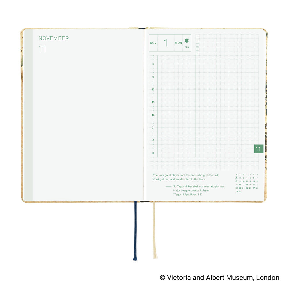 Hobonichi A6 Hon - V&A Series: Vine