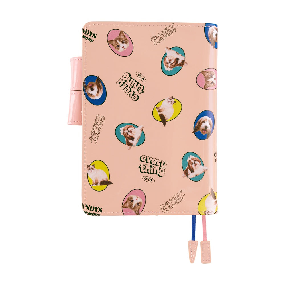 Hobonichi Techo A6 Original Planner Set - Candy Stripper: Random Dog & Cat (Pink)