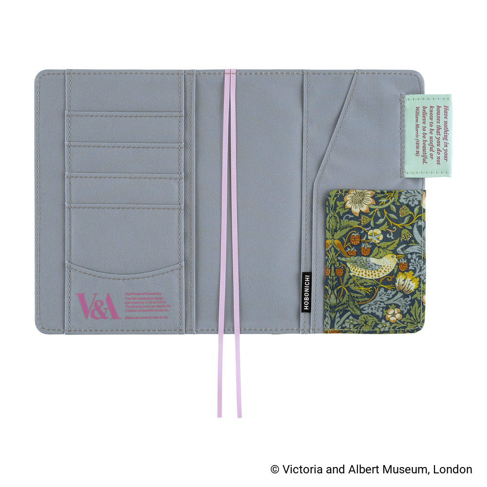 Hobonichi Techo A6 Original Planner Cover - V&A Series: Strawberry Thief