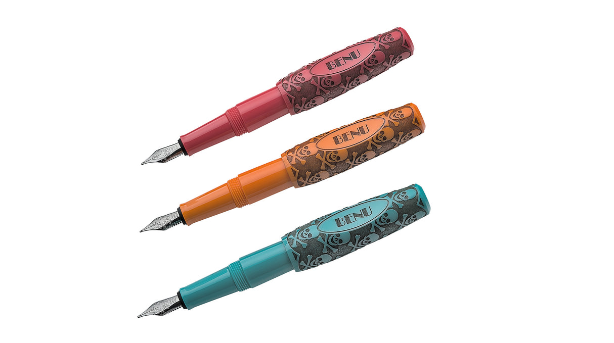 Benu Pixie Fountain Pen - Jolly Roger Vintage - Set of 3 Fountain Pens