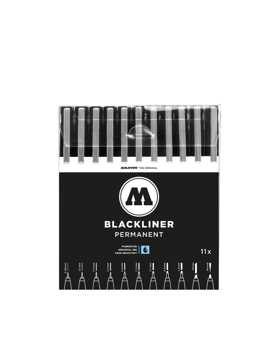 Molotow Blackliner Pen Complete 11 Piece Set