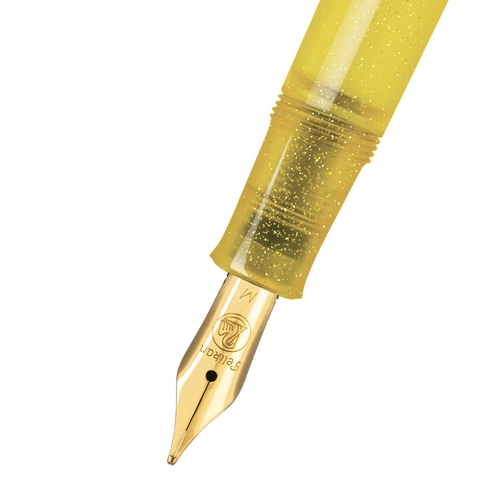 Pelikan Classic 200 Special Edition Pyrite fountain pen, detail view of the cap band
