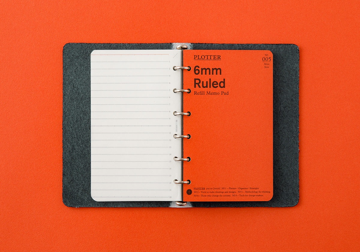 Plotter Shiranami 6-Ring Leather Binder - Mini Size