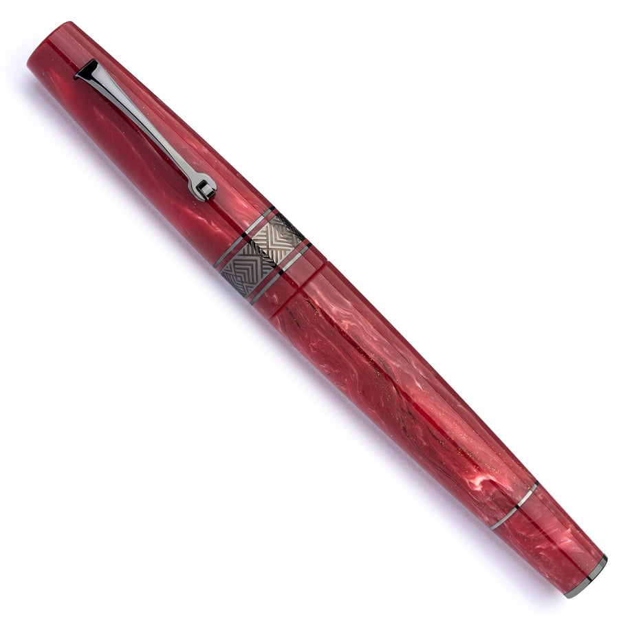 Leonardo Supernova Fountain Pen - Starlight Pink w/ Ruthenium Trim