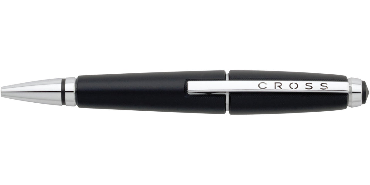 Edge Jet Black Rollerball Pen Detail