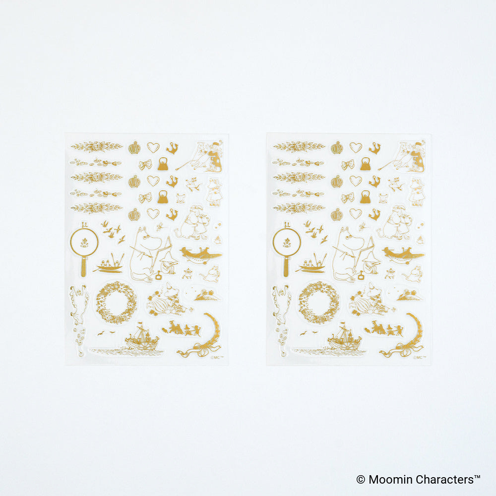 Hobonichi Moomin: Foil-Stamped Clear Stickers (Adventure Log)