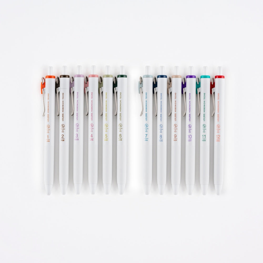 Hobonichi TSUKI no IRO: Uniball One - July-Dec Set with Case