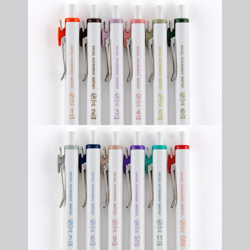 Hobonichi TSUKI no IRO: Uniball One - July-Dec Set with Case