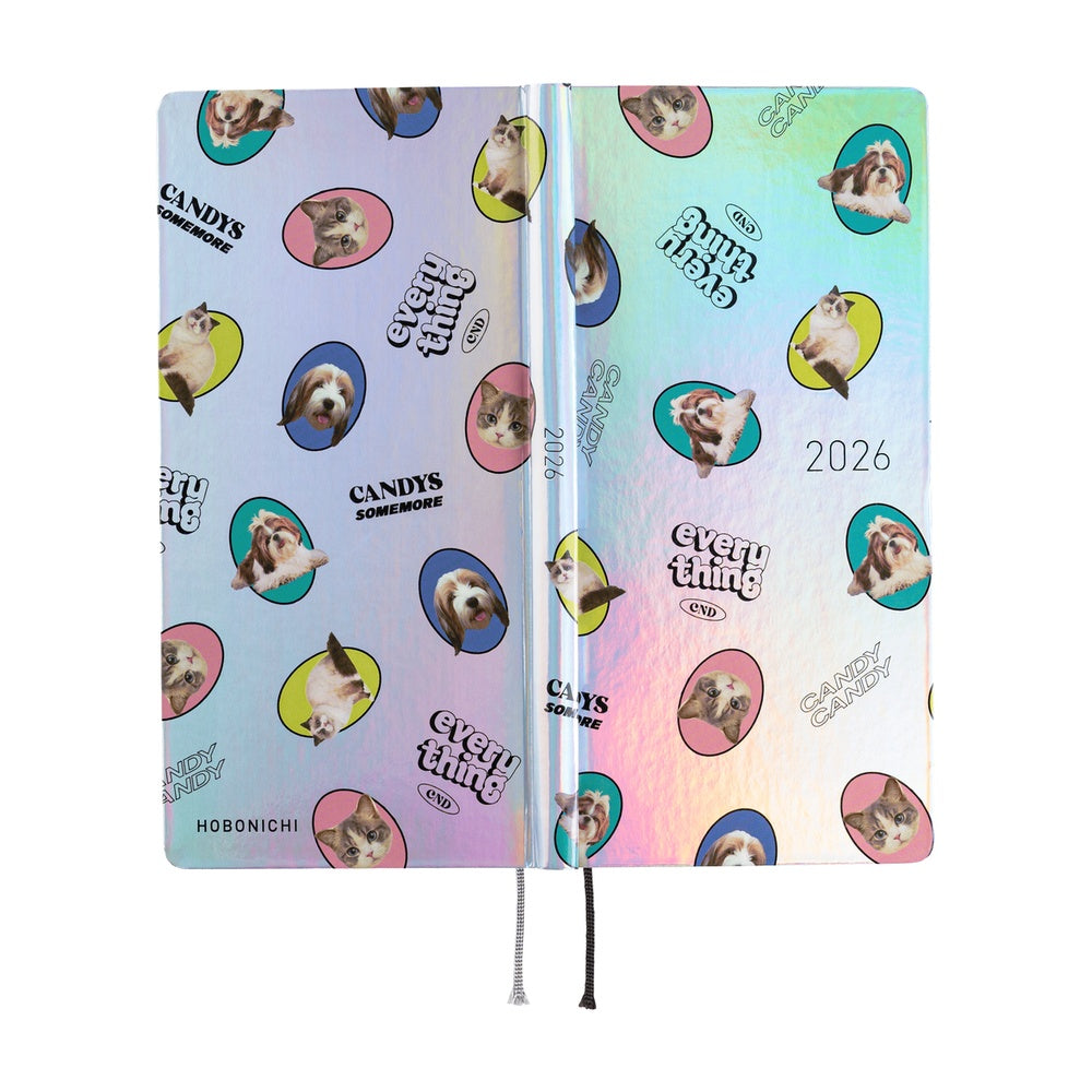 Hobonichi Techo Weeks - Candy Stripper: Random Dog & Cat (Aurora)