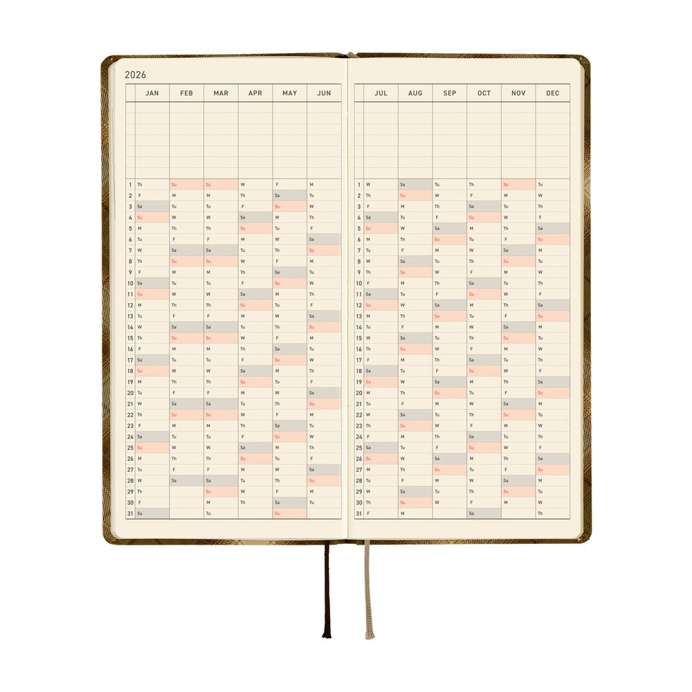 Hobonichi Techo Weeks - Shirt Fabric: Foggy Plaid (April Start)