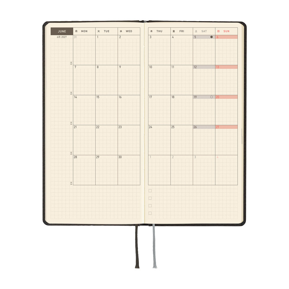 Hobonichi Techo Weeks - Paper Series: Black Argyle