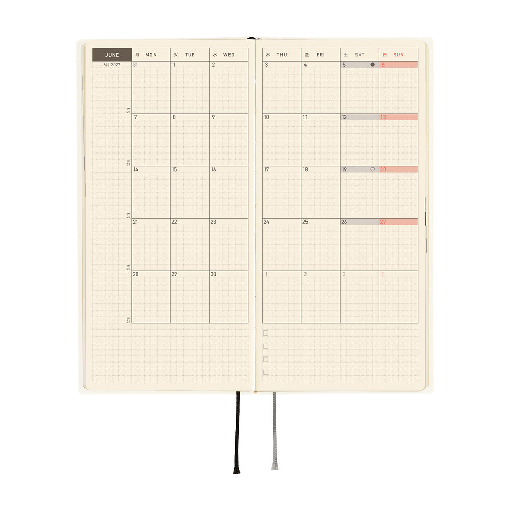 Hobonichi Techo Weeks - White Line: Ivory