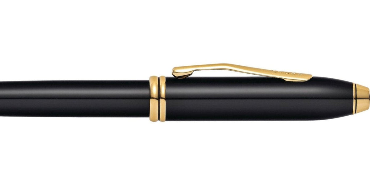 Townsend Black Lacquer Rollerball Pen Detail