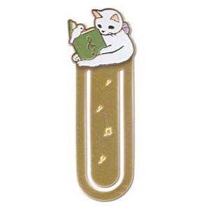 Pottering Cat Bookmarker - Brass Bookmark