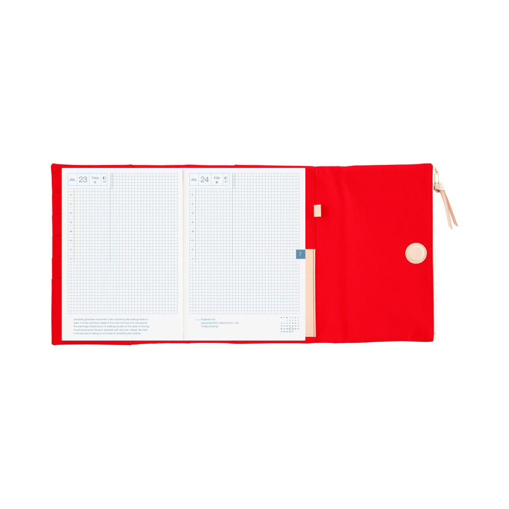 Hobonichi Techo A5 Cousin Planner Set - Tragen: Red