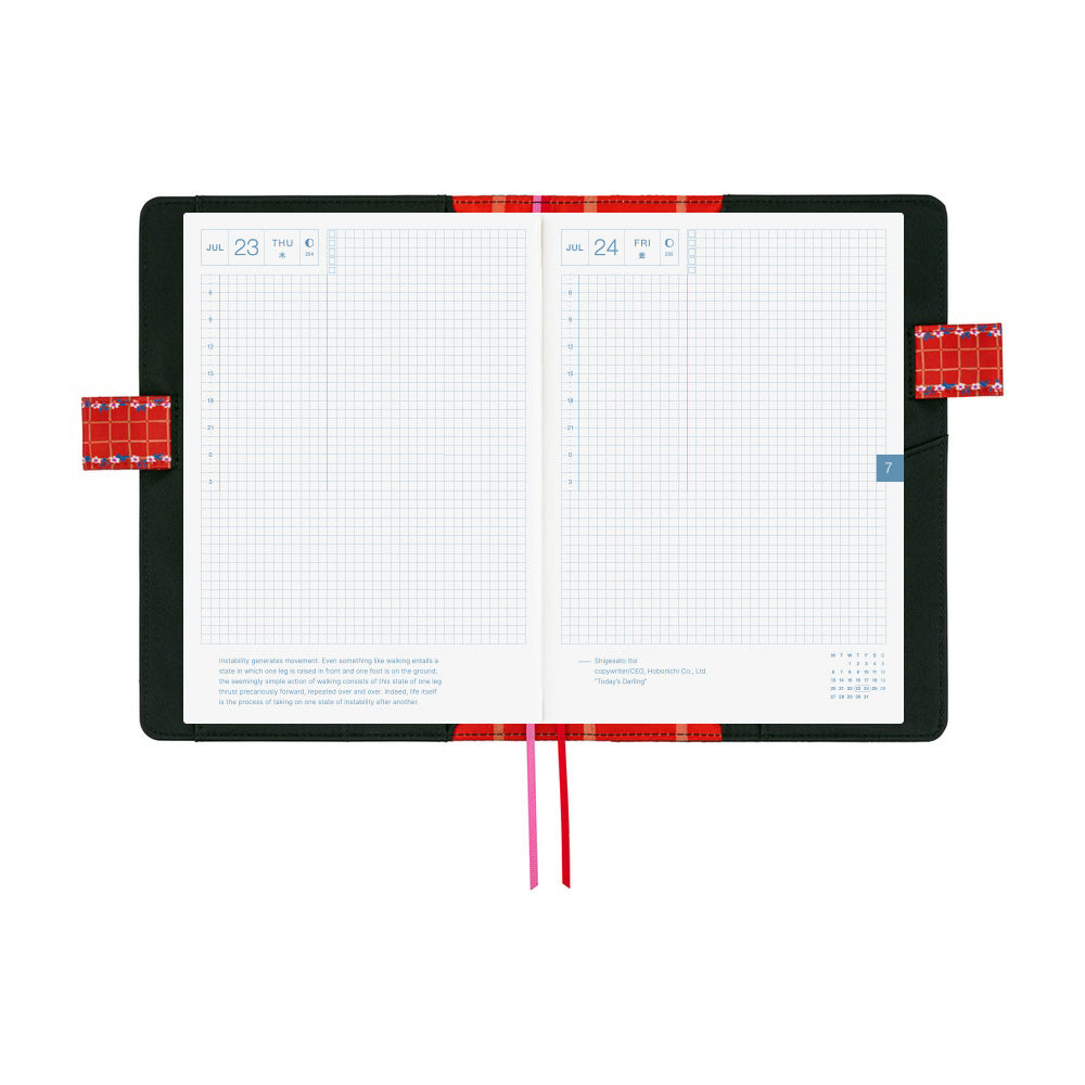 Hobonichi Techo A5 Cousin Planner Set - Yumi Kitagishi: White Cat’s Daily Life (April Start)