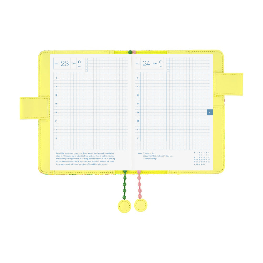Hobonichi Techo A6 Original Planner Set - minä perhonen: skyful (Yellow)
