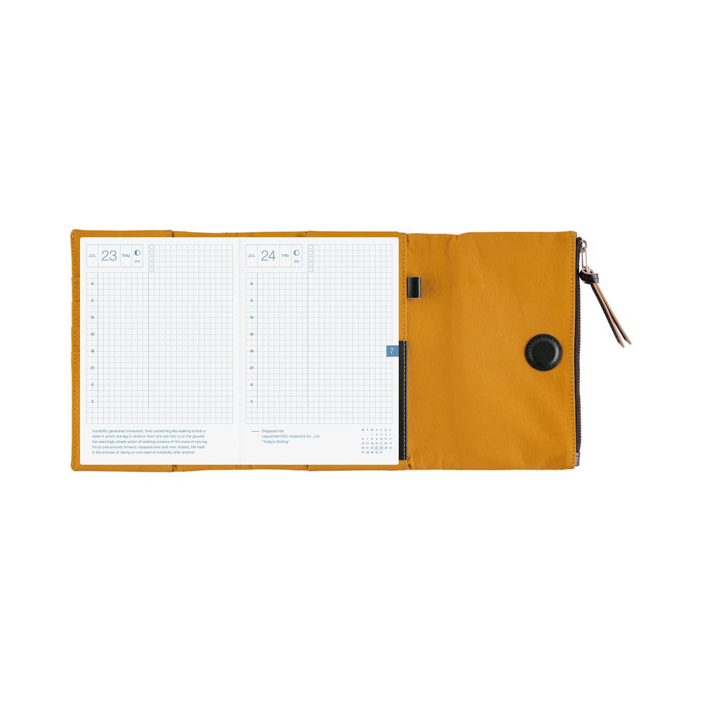 Hobonichi Techo A6 Original Planner Set - Tragen: Mustard