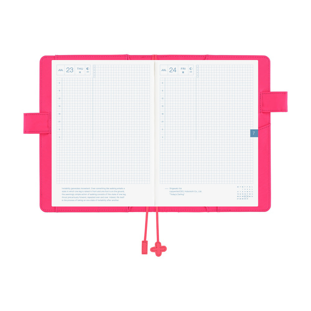 Hobonichi Techo A5 Cousin Planner Set - Makoto Matsubayashi: Pink Flowers (April Start)