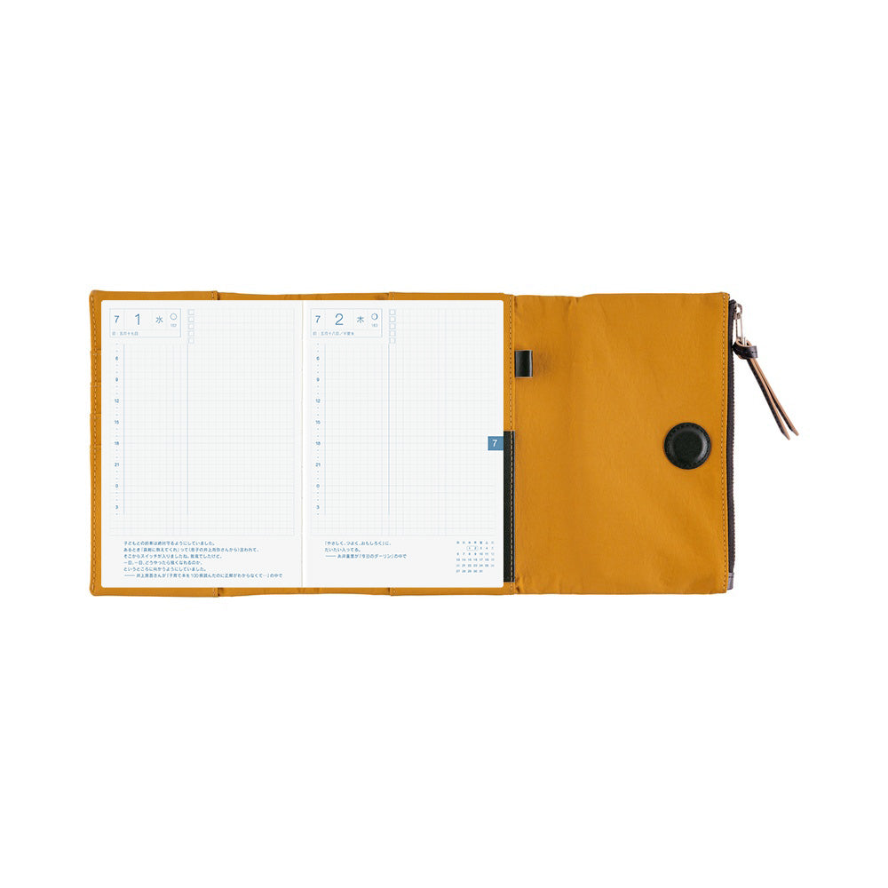 Hobonichi Techo A6 Original Planner Set - Tragen: Mustard