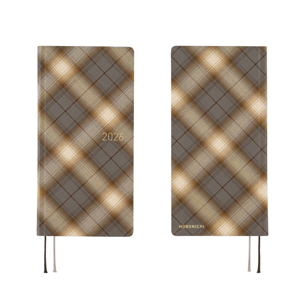 Hobonichi Techo Weeks - Shirt Fabric: Foggy Plaid (April Start)