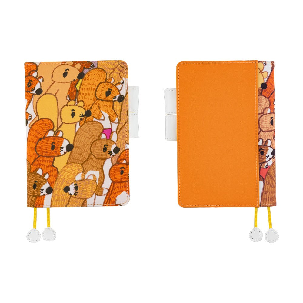 Hobonichi Techo A6 Original Planner Set - 100%ORANGE: Squirrel Squadron