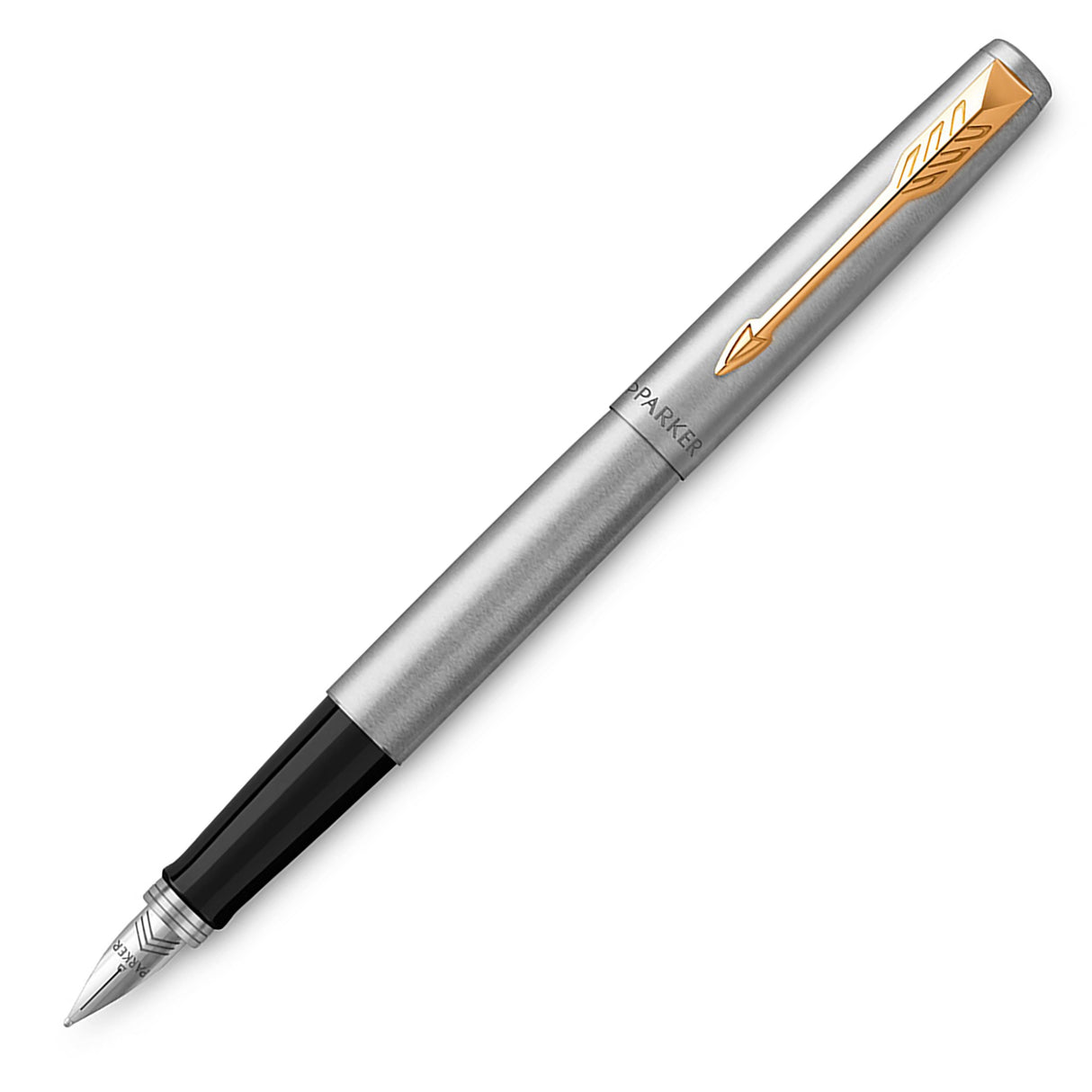 Parker Jotter Fountain Pen - Stainless Steel with Gold Trim | Atlas Stationers.