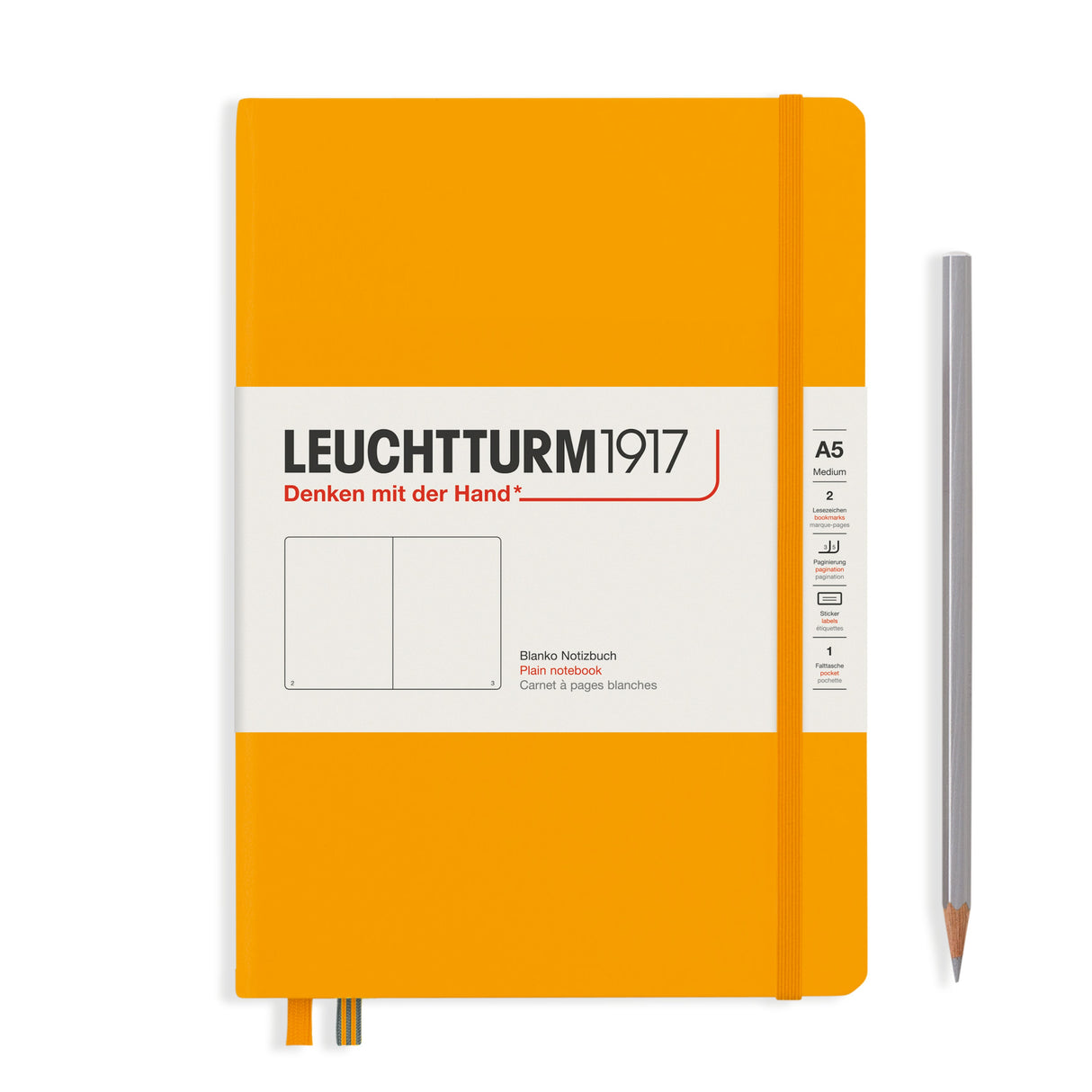 Leuchtturm A5 Hardcover Notebook - Rising Sun - Plain | Atlas Stationers.