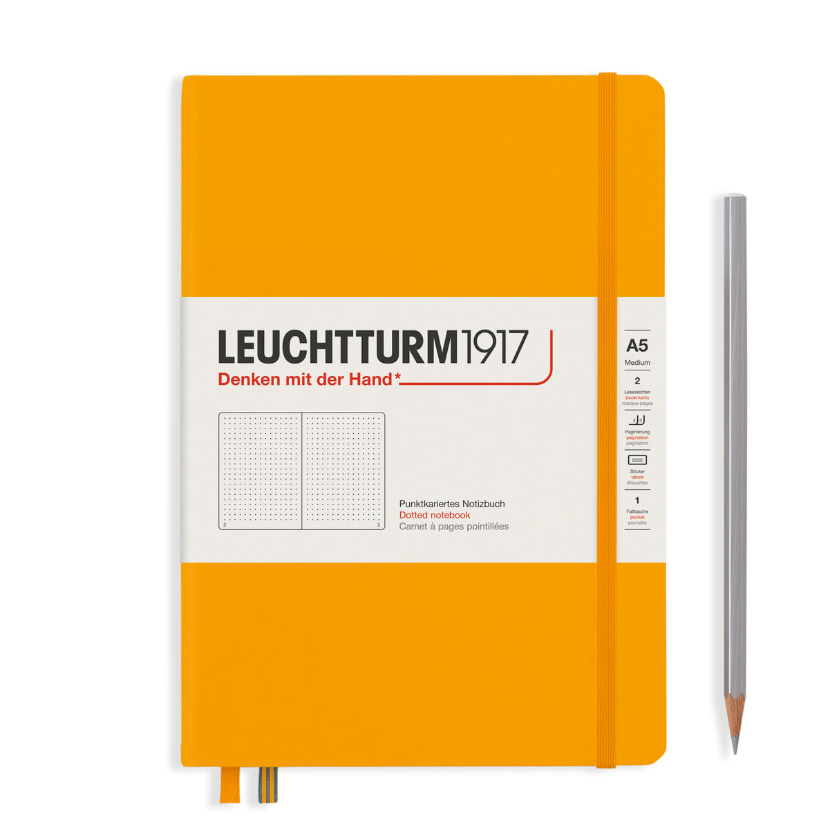 Leuchtturm A5 Hardcover Notebook - Rising Sun - Dot Grid | Atlas Stationers.