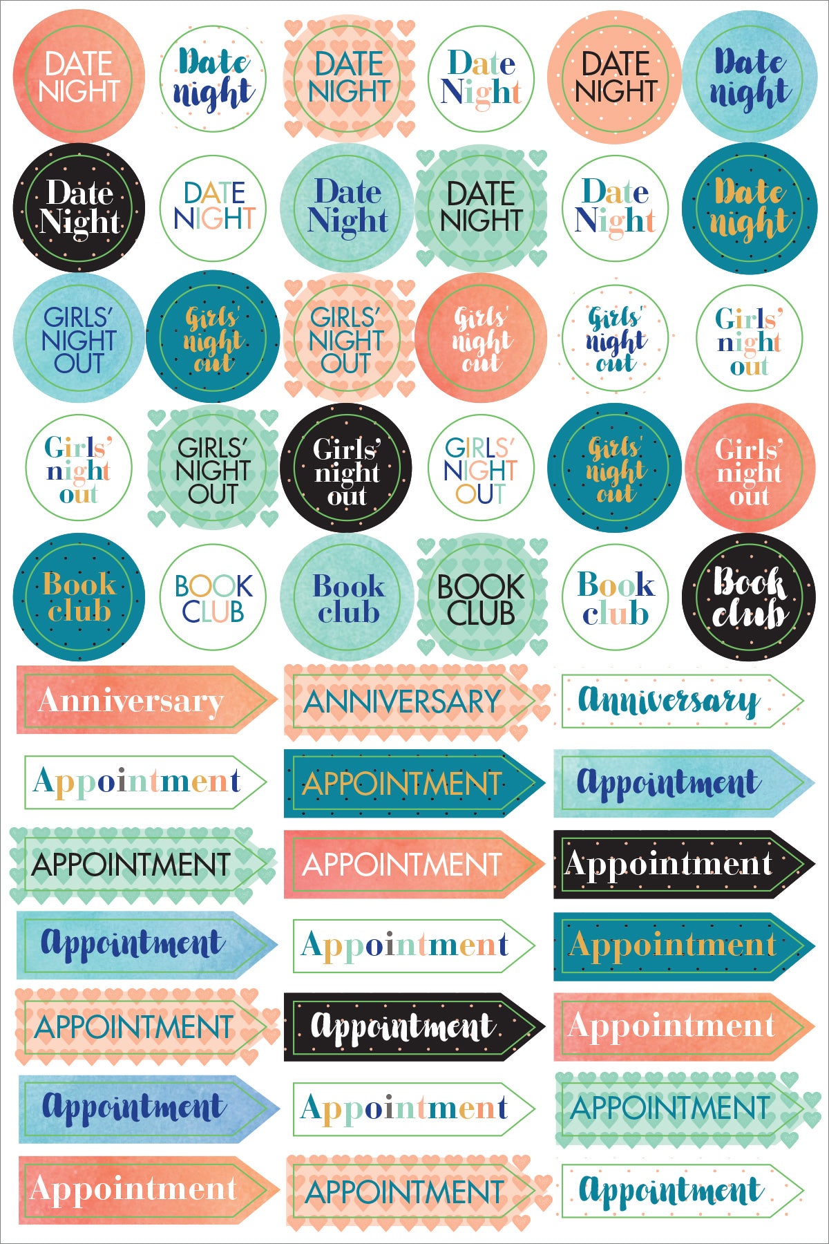 ESSENTIALS MOM'S PLANNER STICKERS | Atlas Stationers.