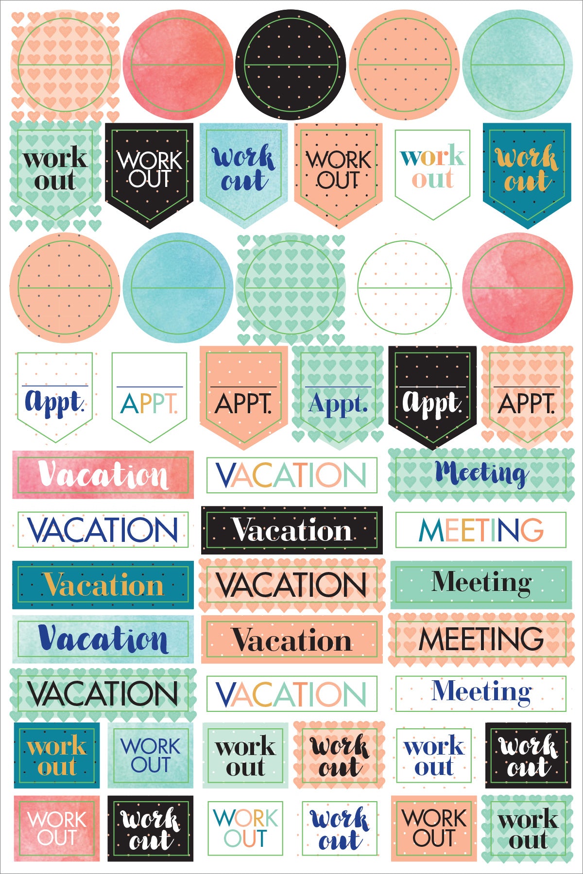 ESSENTIALS MOM'S PLANNER STICKERS | Atlas Stationers.