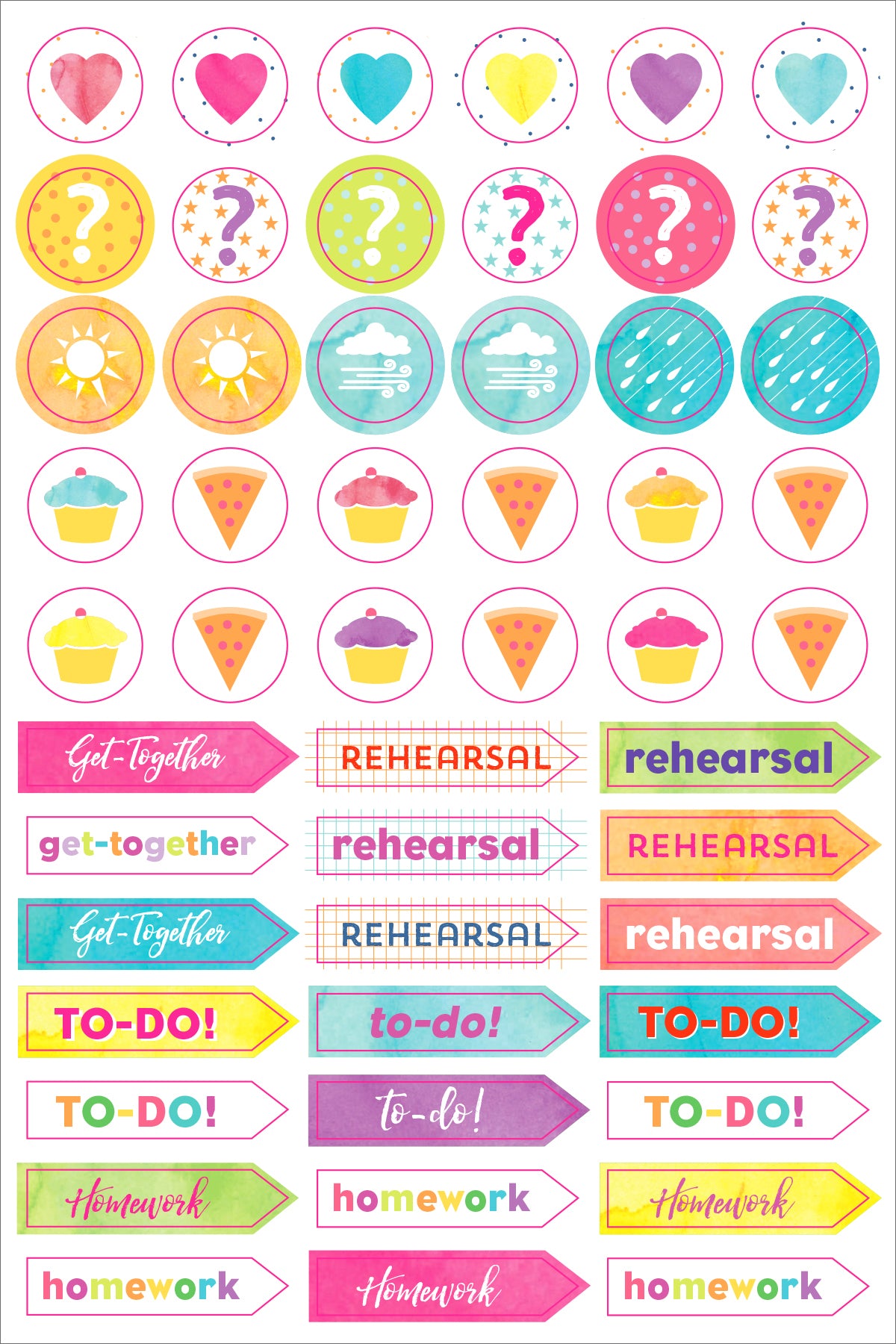 ESSENTIALS STUDENT PLANNER STICKERS | Atlas Stationers.
