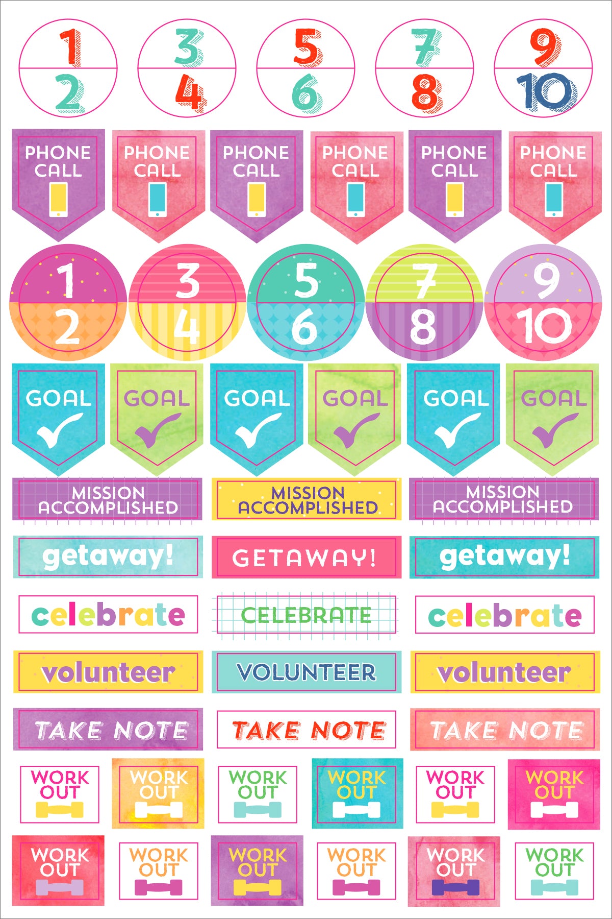 ESSENTIALS STUDENT PLANNER STICKERS | Atlas Stationers.