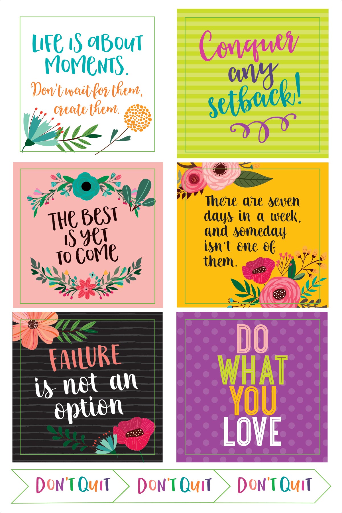 ESSENTIALS WAKE UP, KICK ASS, REPEAT. PLANNER STICKERS | Atlas Stationers.