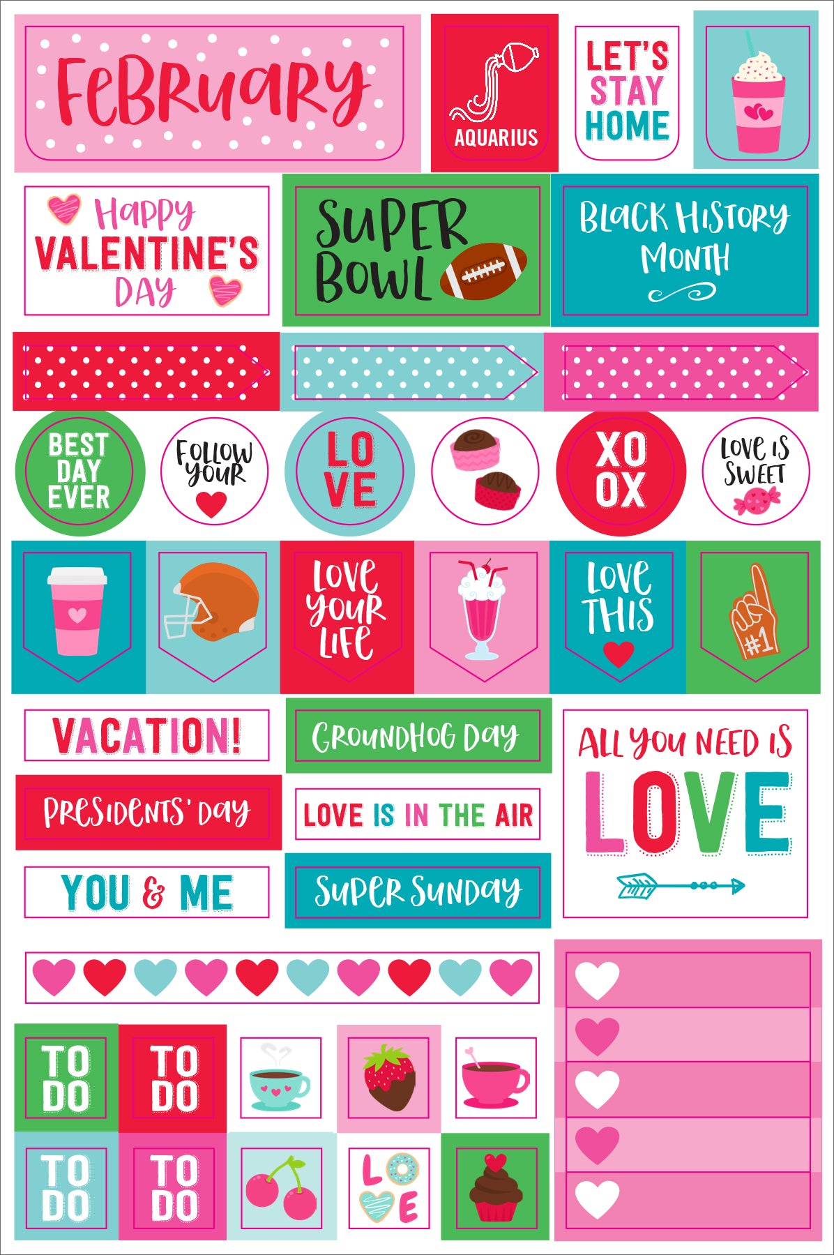 Essentials Monthly Planner Stickers | Atlas Stationers.