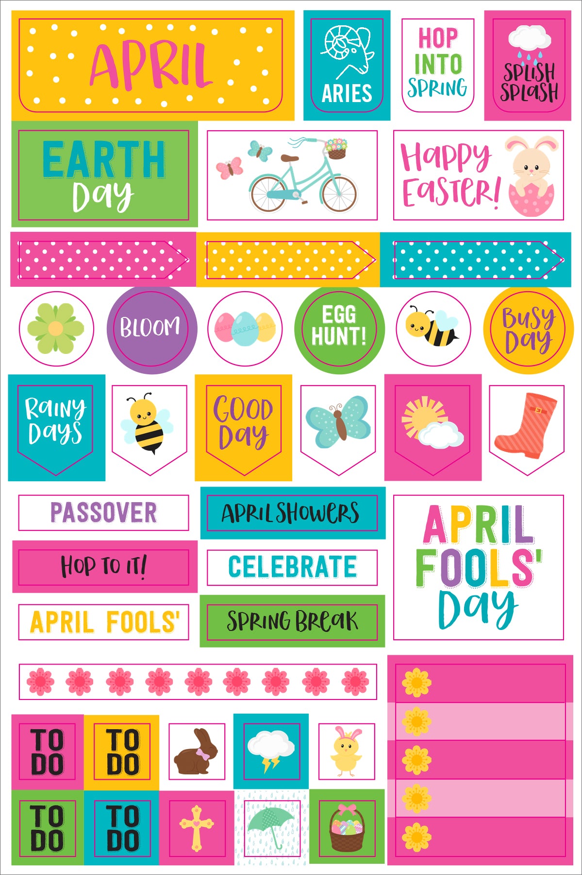 Essentials Monthly Planner Stickers | Atlas Stationers.