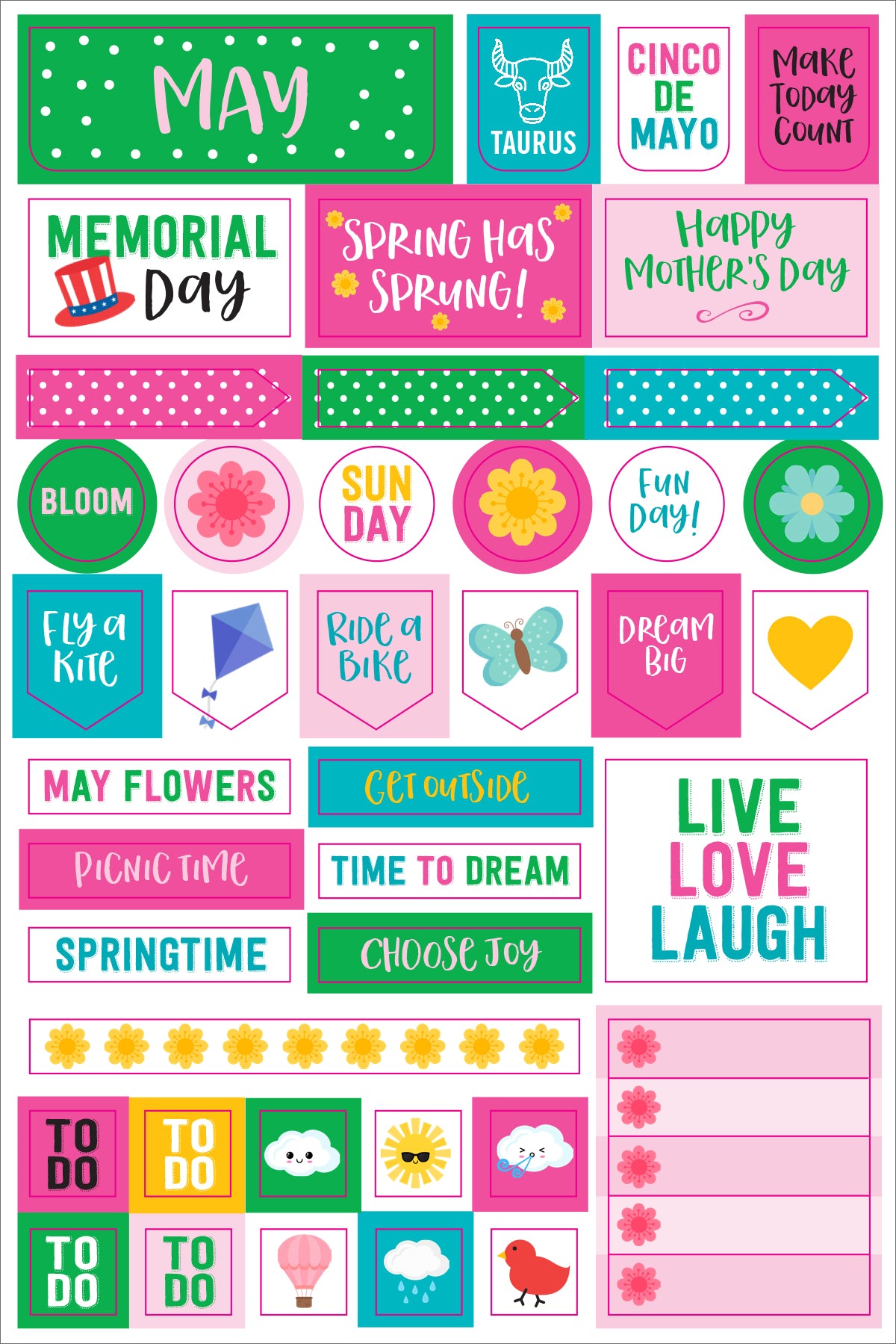Essentials Monthly Planner Stickers | Atlas Stationers.