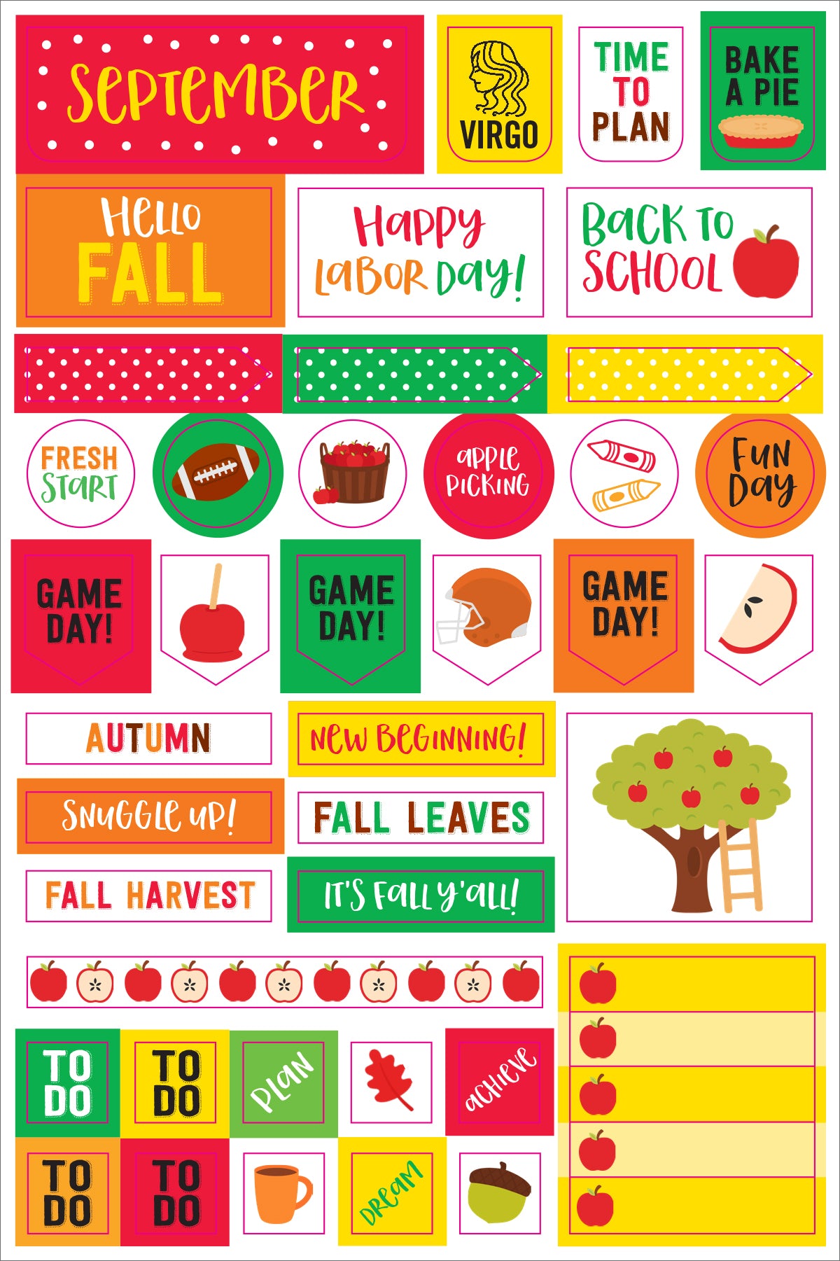 Essentials Monthly Planner Stickers | Atlas Stationers.