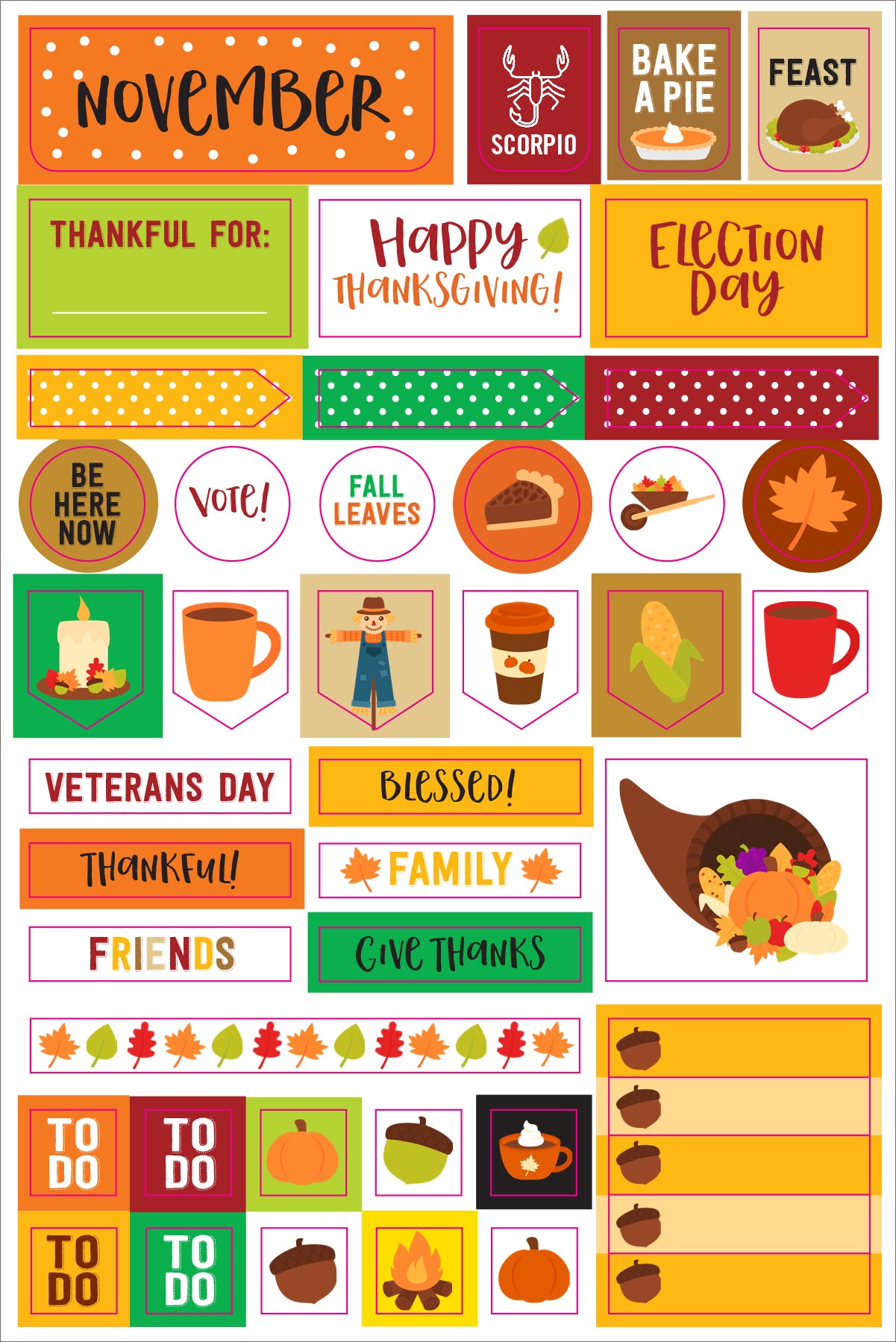 Essentials Monthly Planner Stickers | Atlas Stationers.