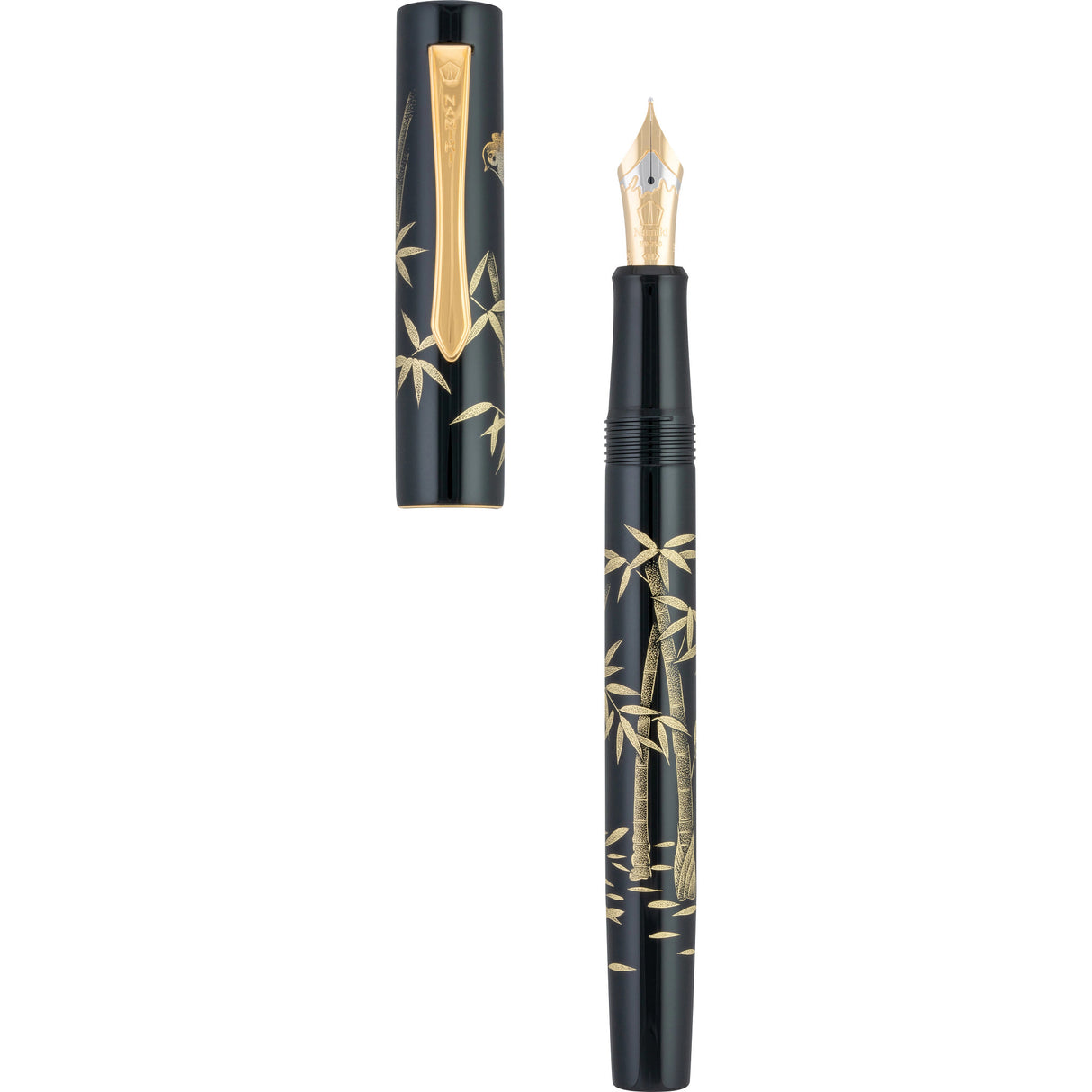 Namiki Yukari Fountain Pen - Chinkin Bamboo and Sparrow | Atlas Stationers.