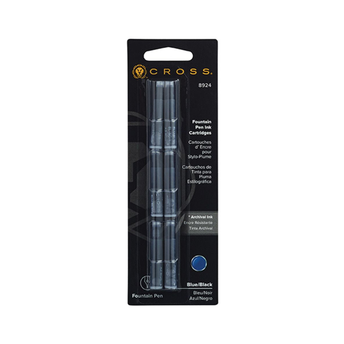 Cross Fountain Pen Ink Cartridges - Blue Black | Atlas Stationers.