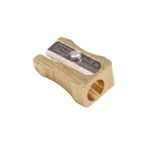 Brass Single Hole Pencil Sharpener - Wedge | Atlas Stationers.